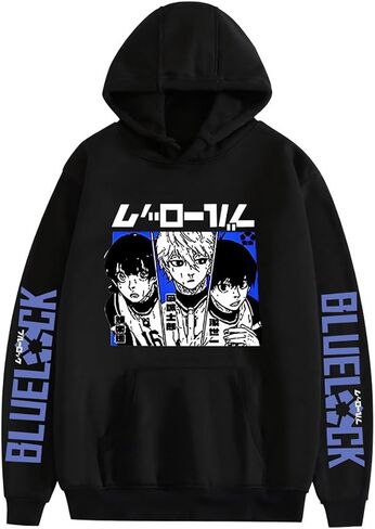 Anime Blue Lock Hoodie Cosplay Merch Bachira Hoodie Unisex Long Sleeve in Saudi Arabia