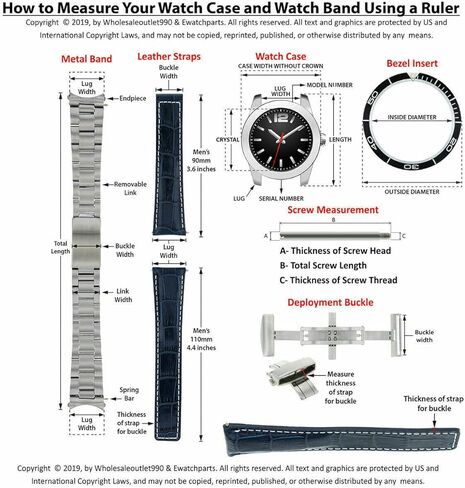Ewatchparts Bar, Screw, Connector Compatible With 45mm Panerai Pam 183 Radiomir Black Seal Steel in Kuwait