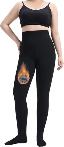 High Waist Fleece Lined Yoga Leggings, Thermal Winter Workout Pants for Women, Cotton Tights in Saudi Arabia