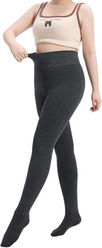 High Waist Fleece Lined Yoga Leggings, Thermal Winter Workout Pants for Women, Cotton Tights in Saudi Arabia