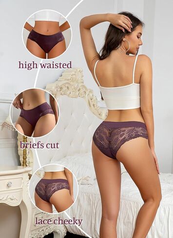 Sexy Panties For Women Breifs Underwear Women Cheeky Panties High Waisted Sexy Lace Womens Granny Underpants Pack in Saudi Arabia