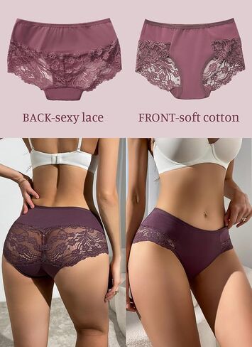 Sexy Panties For Women Breifs Underwear Women Cheeky Panties High Waisted Sexy Lace Womens Granny Underpants Pack in Saudi Arabia