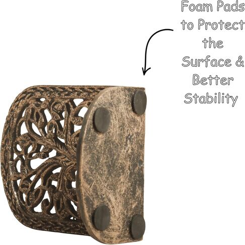 Tree of Life Bookends Set Heavy Duty Metal Book Ends for Shelves | Antique Brass Iron Decorative Bookend Pair for Home, Office, Library or Study | Elegant Vintage Style Book Holder Décor in Saudi Arabia
