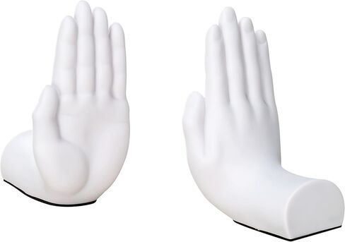 Danya B. Contemporary Accent Book Shelf Decor - Hands Sculpture Bookend Set of 2 (Gold) in Saudi Arabia