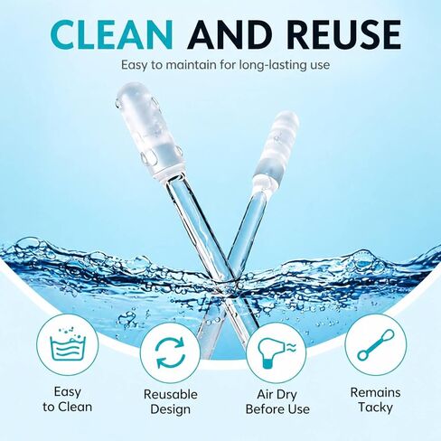 Sticky Ear Cleaning Stick, Reusable Ear Wax Removal Tools with Soft Silicone Head, Gentle Adhesive Ear Pick Kit for Family Personal Care Hygiene, Travel Friendly (4 Boxes/96 Pcs) in Saudi Arabia