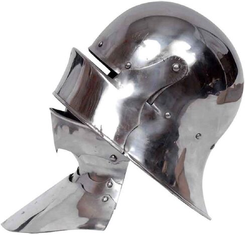Medieval Gothic Sallet Helmet with Bevor Neck Armor in Saudi Arabia