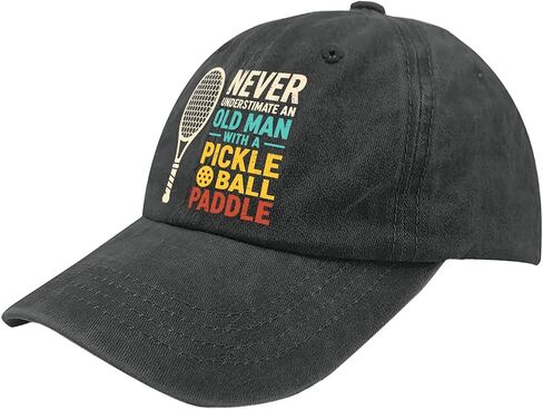 لا تقلل أبدًا من شأن رجل عجوز يرتدي قبعات Pickleballs للأزياء النسائية in Kuwait