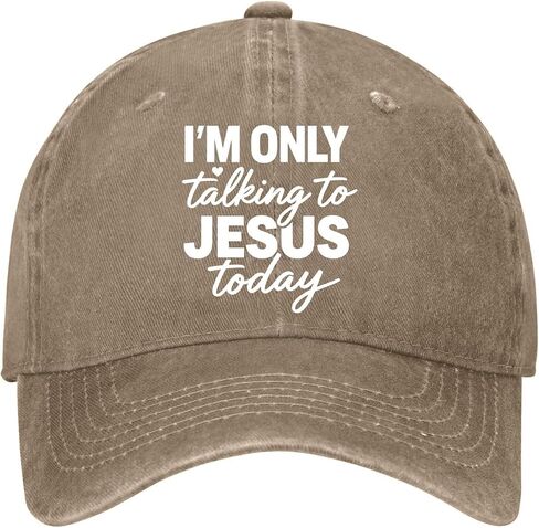 I'm Onlys Talking to Jesus Today Hats for Women Fashion Washed Distressed in Saudi Arabia