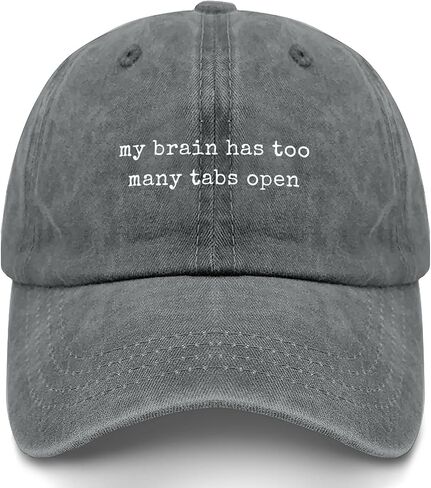 My Brains Has Too Many Tabs-Open Hats for Women Fashion Washed Distressed in Saudi Arabia