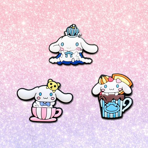 9Pcs Cartoon Shoe Decoration Charms for Clog Sandals, Cute Shoe Accessories Charms for box (White) in Saudi Arabia