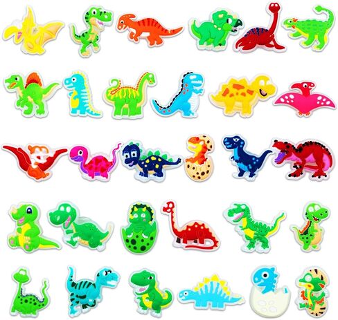 Glow in Dark Dinosaur Shoe Charms for Clog Slides Sandals, Cute Shoes Decoration Fluorescent Dinosaurs Themed Party Favor in Saudi Arabia