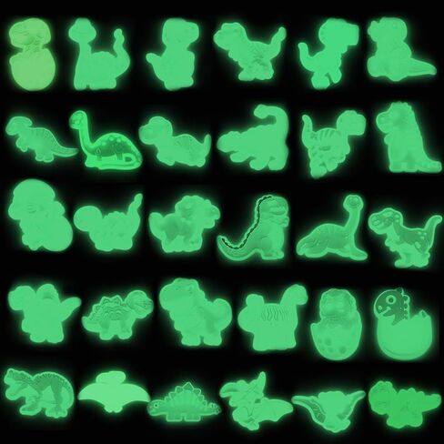 Glow in Dark Dinosaur Shoe Charms for Clog Slides Sandals, Cute Shoes Decoration Fluorescent Dinosaurs Themed Party Favor in Saudi Arabia