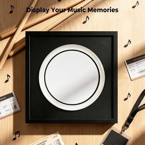 Drum Head Display Frame 12 Inch - Solid Pine Wood Shadow Box, Studio Decor Gift for Drummersdrum head dispplay shadow box (for 12" drum head) in Saudi Arabia