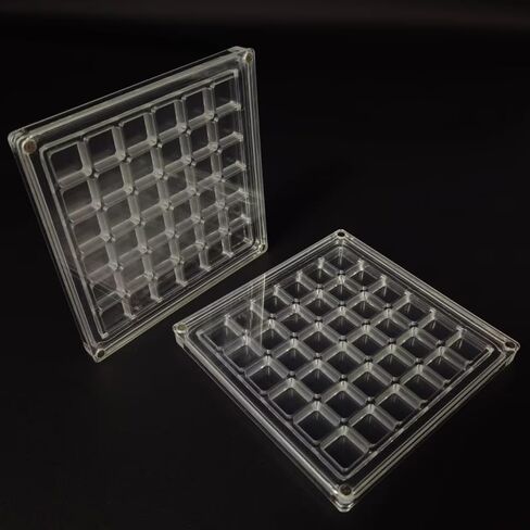 2 Pieces Mini Shell Display Box,Seashell Display Box,Acrylic Boxes for Display,Small Shells for Crafts Display Case,Shadow Boxes Display Cases for Seashell Starfish,Bead,Nail,Trinket (36 Grid) in Saudi Arabia