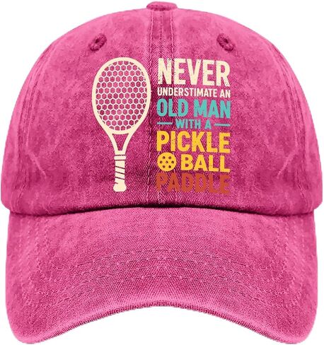 لا تقلل أبدًا من شأن رجل عجوز يرتدي قبعات Pickleballs للأزياء النسائية in Kuwait