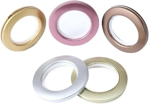 Curtain Grommets 100Pcs Curtain Grommet Ring Plastic Ring Home DIY Manual Installation Rod Muffler Ring Curtain Accessories for Window Curtain Hanging(Matte Silver) in Saudi Arabia