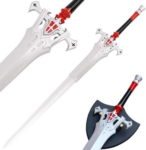 51 inches/43 inches in Two Sizes, Handmade Metal Sword Greatsword Fantasy Clive Rosfield Sword, Stainless Steel, with Hanging Plate, Suitable for Role-Playing Weapons and Collection Display in Saudi Arabia