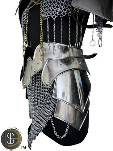 Medieval Cuirass Armor, Shoulder armor, Belt armor, Bracer armor, Chainmail Armor, Cosplay Armor, LARP Armor, Fantasy Gift for Women. in Saudi Arabia
