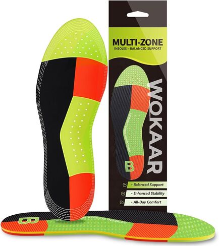 Professional Shock Absorbing Insoles, Soft Cushioning for Basketball & Running, Thin Carbon Fiber Support Pads for Soccer Cleats, High-Impact Metatarsal Inserts, Men 5-8 / Women 6-9.5 in Saudi Arabia