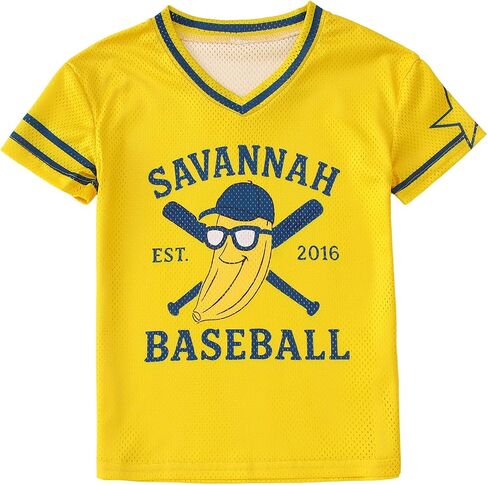 CM C&M WODRO Toddler Kid Baseball Jersey Shirt Boy Girl Funny Banana T-Shirt V Neck Baseball Team Graphic Tee Game Day Tops in Kuwait