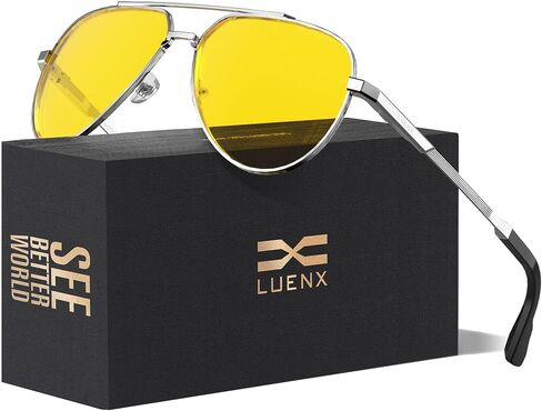 LUENX Aviator Sunglasses for Men Women Polarized Trendy Sun Shades UV 400 Protection in Saudi Arabia