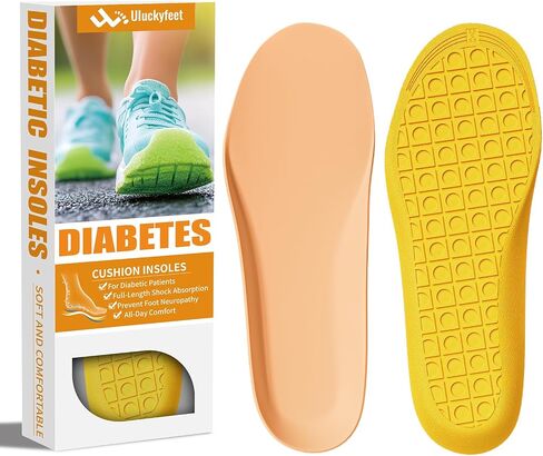 Diabetic Insoles for Men & Women-Soft Therapeutic Insoles,Suitable for Foot Cushioning, Reducing Friction, and All-Day Comfort Best Shoe Inserts for Neuropathy，Comfort Memory Foam Insole-L in Kuwait