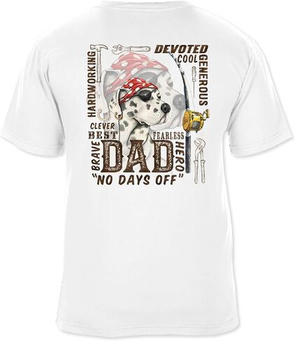 تي شيرت برسومات عيد الأب المجتهد في العمل للأب من SEA DOG، 100% قطن مغزول حلقيًا، مطبوع في الولايات المتحدة الأمريكية in Kuwait