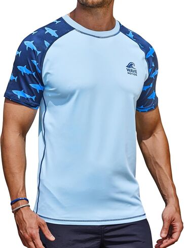 Men Short Sleeve Performance Rash Guard Moisture Wicking Dry Fit UPF50 T-Shirt(S-XXL) in Saudi Arabia
