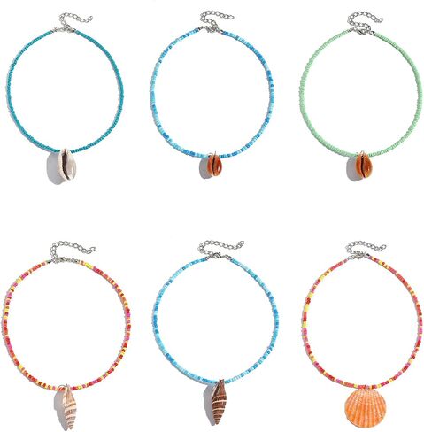 JOYEAR Starfish Necklace,Seashell Beachy Necklaces Summer Jewelry Hawaiian Boho Necklace for Women Gift in Kuwait