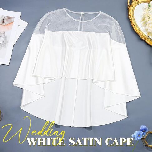 Women's Shawl and Wraps for Evening Dresses White Cape in Saudi Arabia