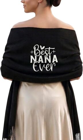Huglanket Nana Gifts, Nana Shawl Scarf Embroidered Wraps Gifts for Mother's Day, Birthday, Christmas, 78x27.5inch in Saudi Arabia