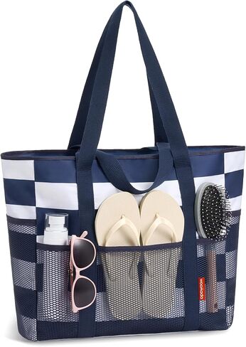 WOOMADA Large Mesh Beach Tote -Tote Bag for Towels & Vacation Essentials in Saudi Arabia