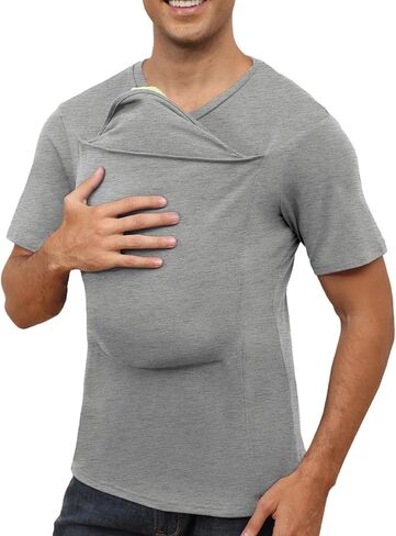 ThusFar Men's Baby Carrier Shirt, Gray, L in Kuwait