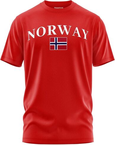 Norway Flag Mens Shirt, Norway Gameday Short Sleeve Cotton Unisex Top Tee in Saudi Arabia