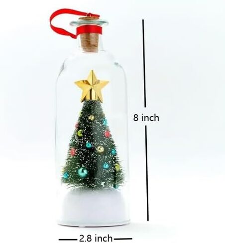 Recordable Ornament,Christmas Tree with Message Bottle for Table Centerpieces、Mantel、Living Room、Bedroom、Office,Fun in Saudi Arabia
