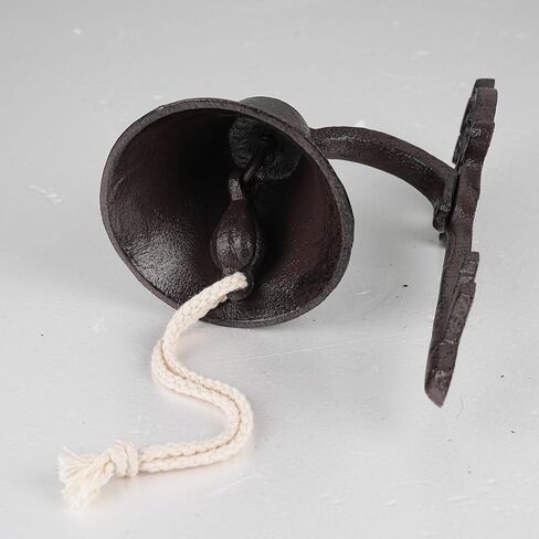 Vintage Cast Iron Decorative Doorbell, Dinner Bell, Black Hanging Bell, Retro Style Outdoor Bell for Dinner, Indoor, Outdoor, School, Bar, Reception in Saudi Arabia