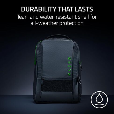 Razer Rogue V4 16" Gaming Laptop Backpack — Tear & Water Resistant Exterior, Shockproof Sleeve Fits Up to 16 inch Laptops, Ergonomic Comfort, Made with Recycled Material, Padded Shoulder Straps in Kuwait