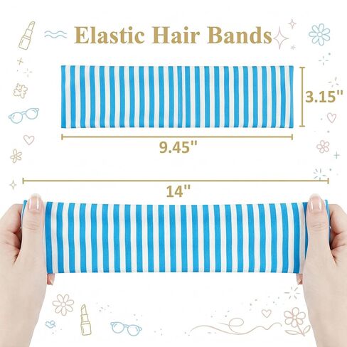 Waliah 6Pcs Striped Headbands for Women Wide Headbands for Women Non Slip Head Bands Women's Trendy Hair Accessories in Saudi Arabia