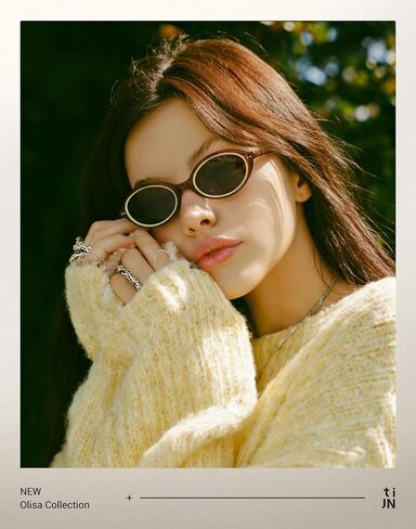 TIJN Olisa Retro Oval Sunglasses for Women & Men – Polarized UV400 Protection, Lightweight Stylish Frame, Trendy Sun Glasses in Kuwait
