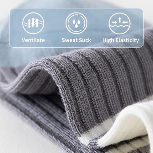 Mottee&Zconia Men’s Ankle Socks Cotton Non-Slip Striped Thin Summer Low Cut White Socks for men 10 Pack Size 8-11 in Saudi Arabia