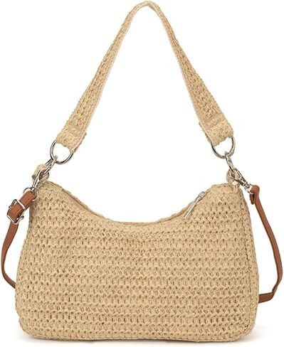 Summer Straw Purses for Women Small Woven Shoulder Bag with Strap Straw Handbags for Vacation in Saudi Arabia