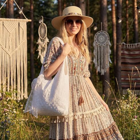 Lace Purse White Lace Tote Bag Boho Beach Summer Shoulder Purse Handbag with Bow Ribbon for Women Bridal Wedding in Saudi Arabia