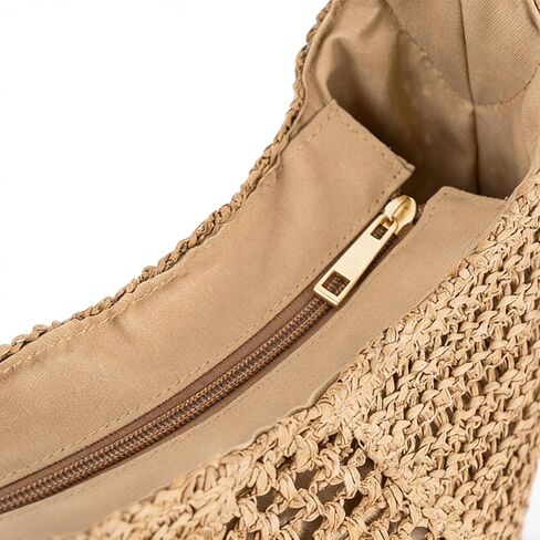 Beach Bag Shoulder Mesh Summer Vacation Straw Purse Woven Beach Bags For Women 2026 Handbags in Saudi Arabia