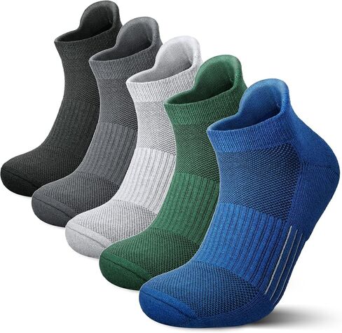 innotree Merino Wool Hiking Socks for Men Quarter Ankle Compression Thick Cushion Breathable Anti Odor Socks, 5 Pairs in Saudi Arabia