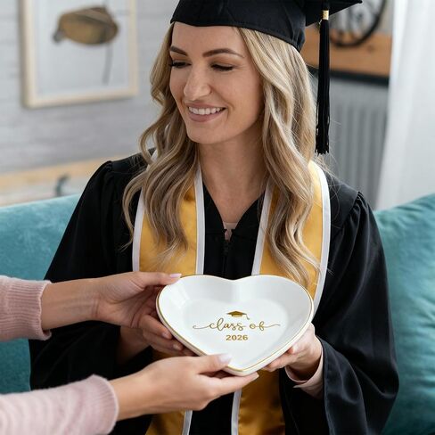 Class of 2026 Graduation Gift for Her Ceramic Jewelry Tray Dish Congratulations Gift Trinket Ring Dish for College Graduation Best Friends Nieces Sisters Memorial Present in Saudi Arabia