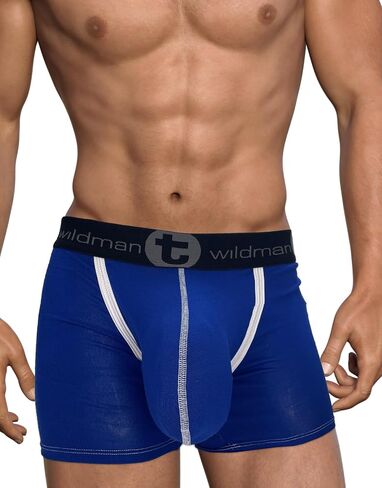 Wildmant Modal Monster Cock 5" Inseam Boxer Brief Royal Blue in Saudi Arabia