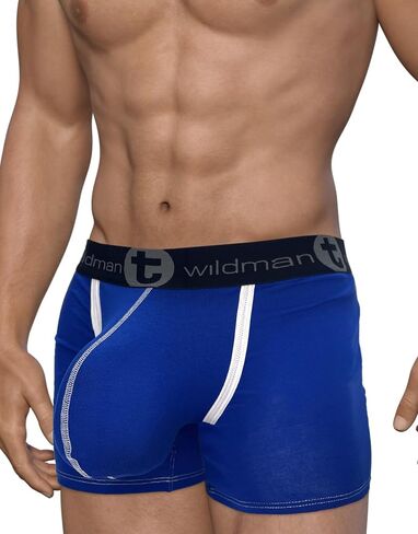 Wildmant Modal Monster Cock 5" Inseam Boxer Brief Royal Blue in Saudi Arabia