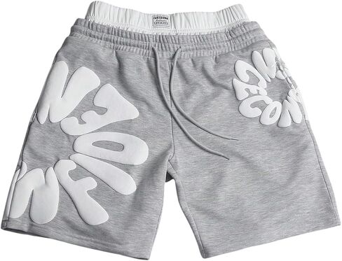 Verdusa Men's Letter Bermuda Shorts Straight Leg Track Shorts Summer Streetwear in Kuwait