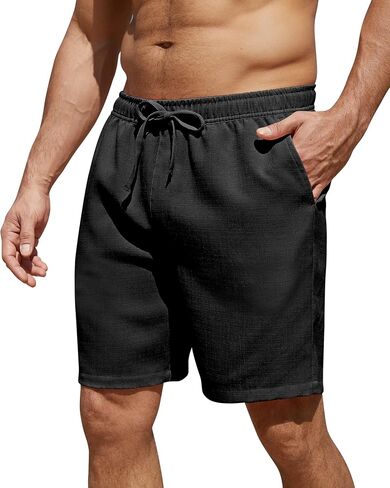 Casual Shorts for Men 7 Inch Casual Solid Men's Chino Shorts Relaxed Fit for Travel Beach in Saudi Arabia