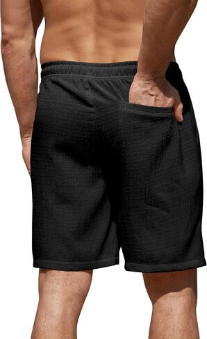 Casual Shorts for Men 7 Inch Casual Solid Men's Chino Shorts Relaxed Fit for Travel Beach in Saudi Arabia